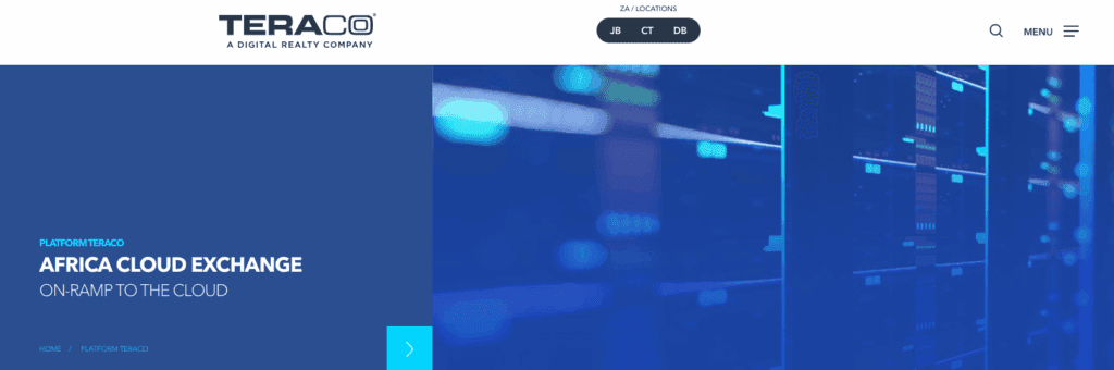 Screenshot of Teraco Cloud Exchange