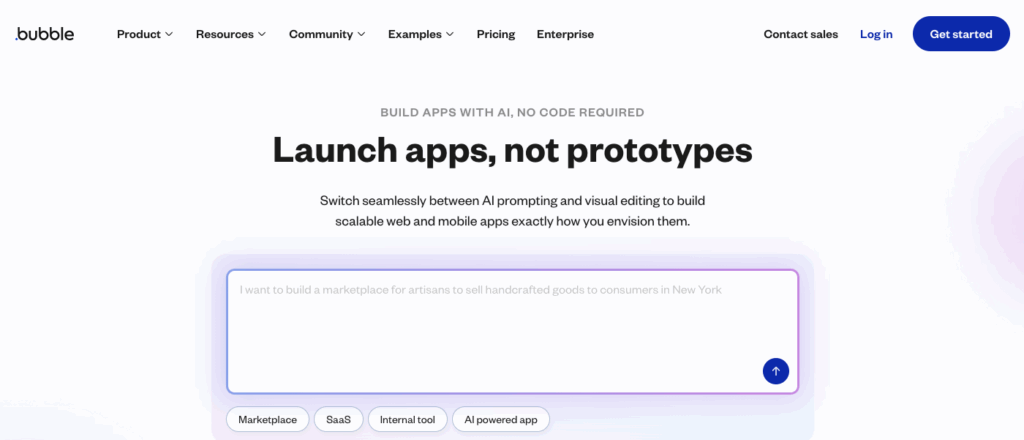Bubble - no code apps